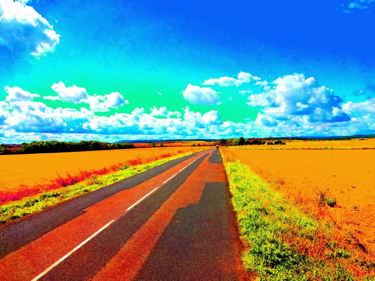"Radfahrer auf dem Weg nach Süden, bei Nancy" - Peter Rennschmid